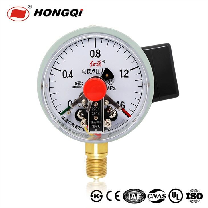 चुंबकीय सहायता विद्युत संपर्क के साथ दबाव गेज