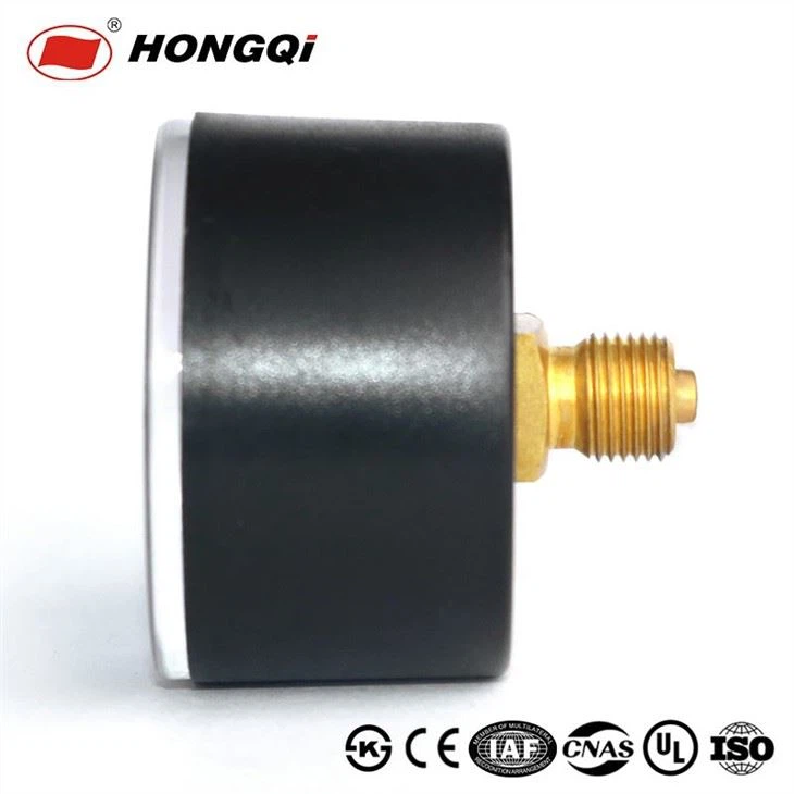 Side display of pressure gauge or manometer
