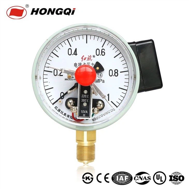 Electric Contact Pressure Gauge With Steel Chrome Plated Case