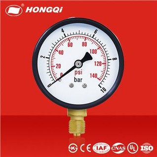 डबल स्केल के साथ 63 मिमी गैस प्रेशर गेज