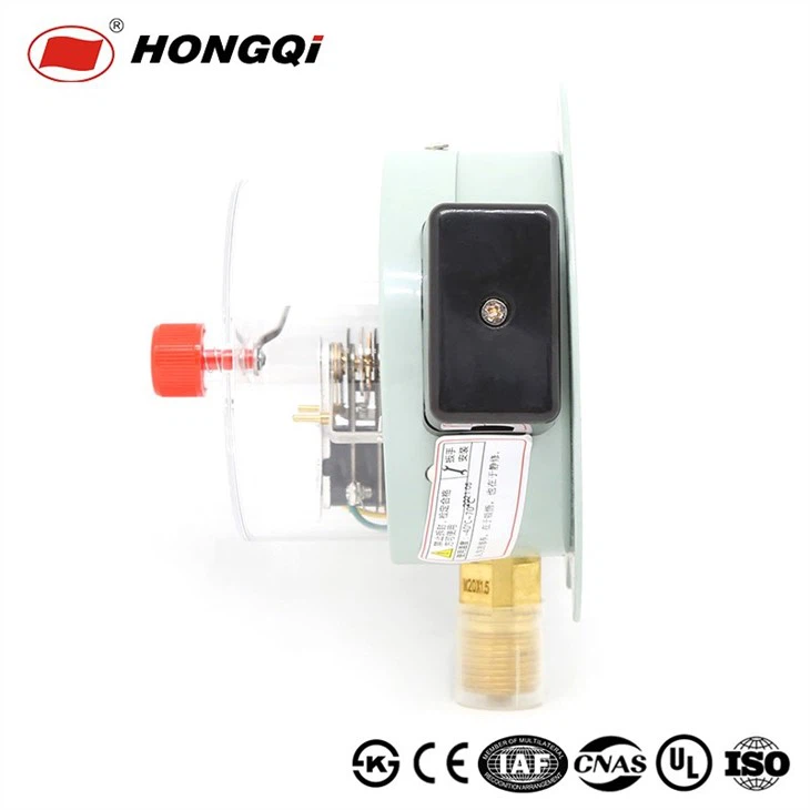 YX-100T Bottom Electric Contact Temperature Pressure Gauge With Flange