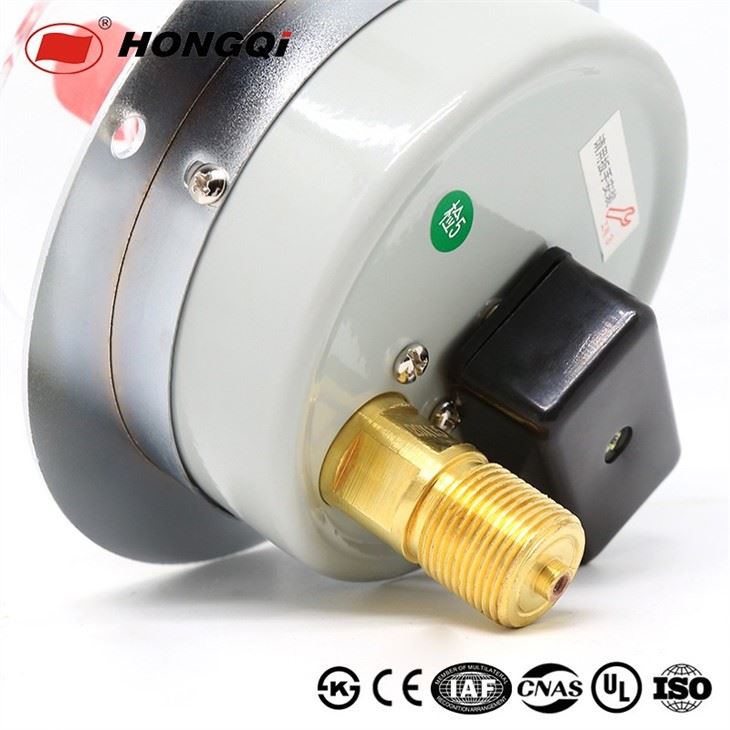 Yx-100ZT Axial Electric Contact Pressure Gauge With Flange
