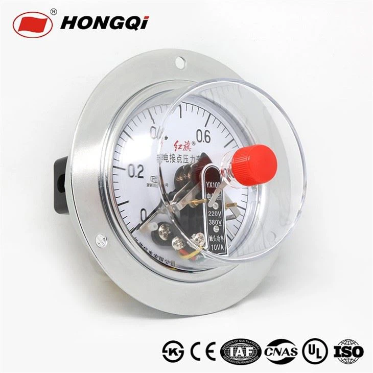 YX-100ZT Axial Electric Contact Vacuum Pressure Gauge With Flange